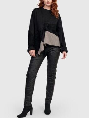 Urban By Alembika Animal Print Black Drawstring Pants Size 0